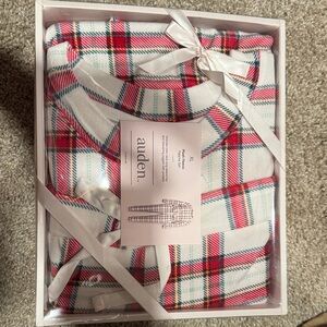 Auden Red and White Plaid Sleepwear Set